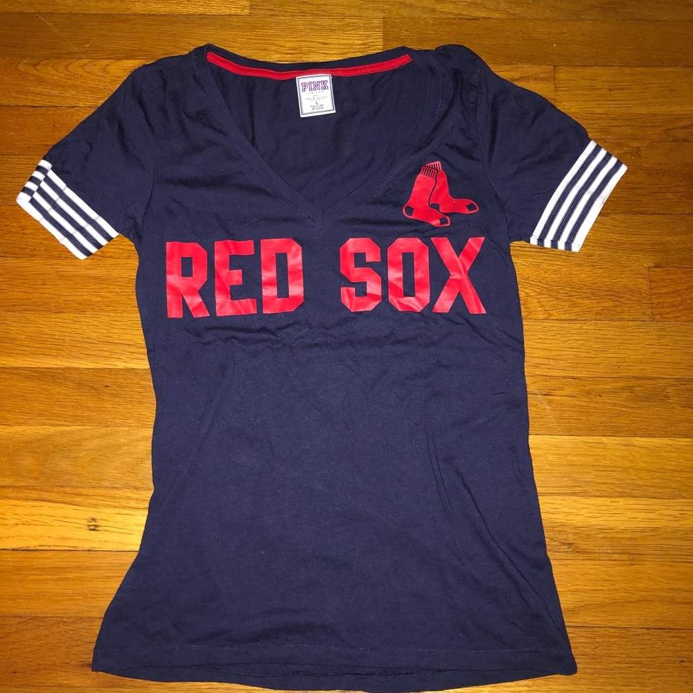 Victoria’s Secret PINK, Red Sox V-neck fitted-tee